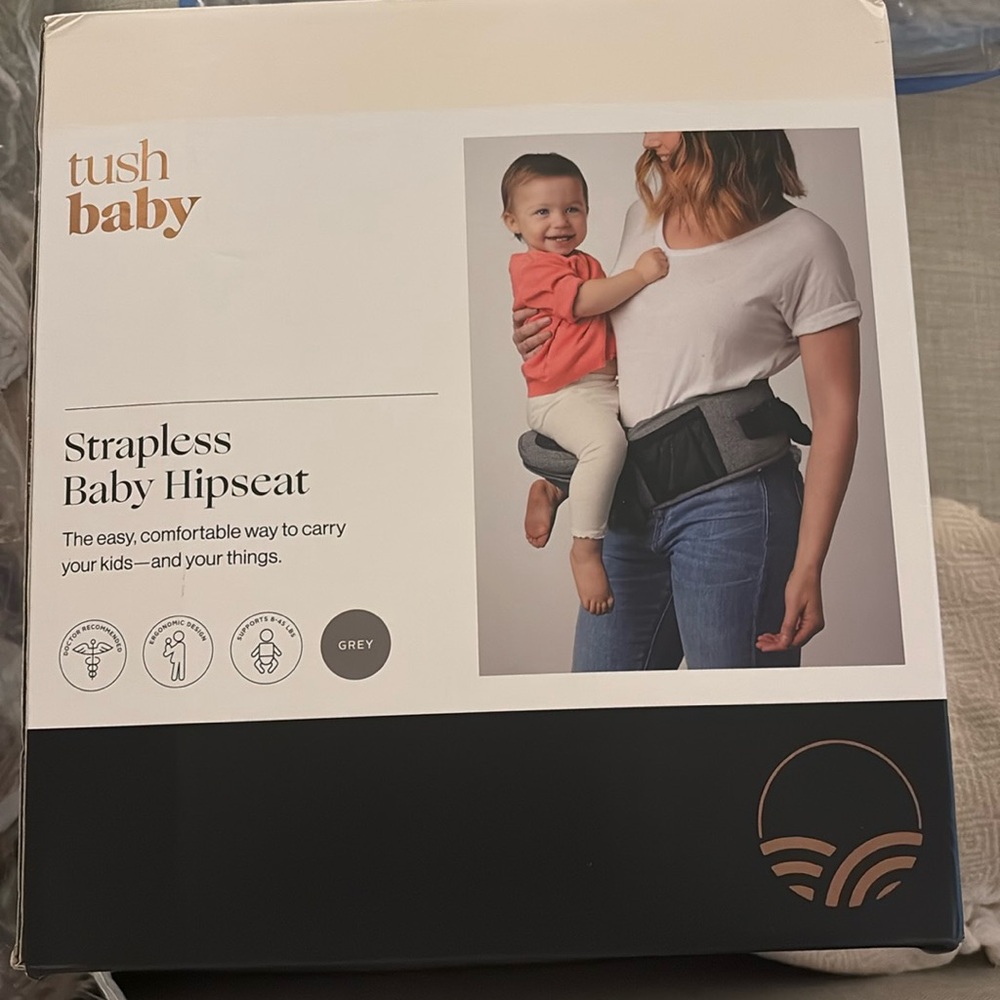 NWT Tushbaby strapless baby hip seat 4 carry pos. FREE SHIP CONTINENTAL US ONLY